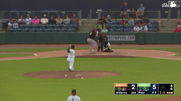 Creed Willems homers (12) on a fly ball to right field.