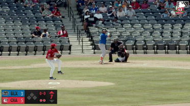 Blake Burke homers (25) on a fly ball to right field.