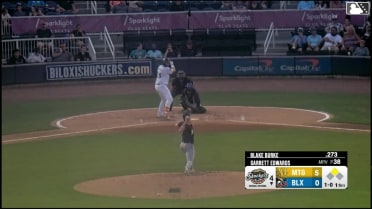 Blake Burke singles on a sharp line drive to left fielder Mac Horvath. Jesús Made scores.