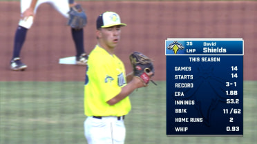 David Shields strikes out five over four innings