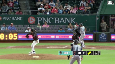 Carlos Pérez doubles (2) on a sharp line drive to left fielder Kemp Alderman. Taylor Trammell scores. Jack Winkler scores.