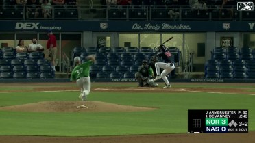 Justin Armbruester records his seventh strikeout