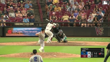 Luis Castillo singles on a line drive to right fielder Erick Torres. Tayden Hall scores.