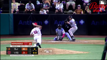 Lorenzo Meola doubles (22) on a line drive to right fielder Abdias De La Cruz. Angel Guzman scores.