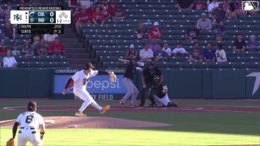 Petey Halpin strikes out swinging.