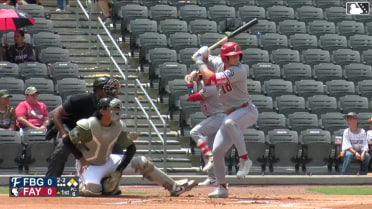 Luke Dickerson flies out to left fielder DJ Newman. Eli Willits scores.