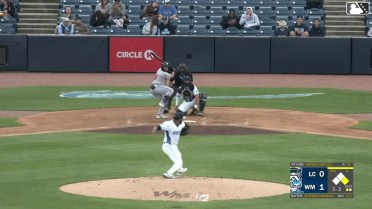 Esteban González strikes out swinging and Luke Hill caught stealing 2nd, catcher Hunter Dobbins to shortstop Bryce Rainer to catcher Hunter Dobbins.