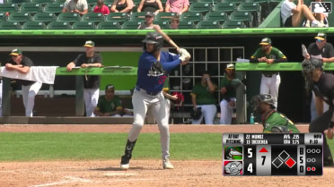Samuel Munoz homers (2) on a fly ball to center field. Eduardo Guerrero scores.