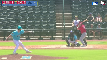 Zach Levenson homers (8) on a fly ball to left center field.