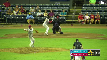 Lazaro Montes singles on a line drive to center fielder Carson Roccaforte. Sammy Siani scores. Michael Arroyo to 3rd. Charlie Pagliarini to 2nd.