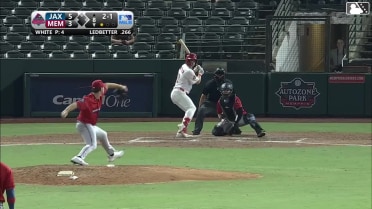 Colton Ledbetter homers (10) on a fly ball to right field.