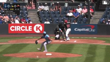 Alexis Hernandez homers (13) on a fly ball to left field. Jake Casey scores.