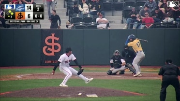 Jaron Elkins homers (5) on a fly ball to left center field. Jose D. Hernandez scores. Joendry Vargas scores.