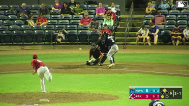 Justin Johnson doubles (16) on a line drive to left fielder Bill Knight. Sam Kulasingam scores.