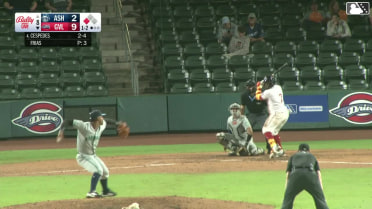 Yoeilin Cespedes singles on a line drive to center fielder Justin Thomas Jr. Enddy Azocar scores.