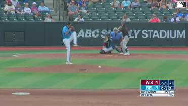 Daniel Dickinson homers (11) on a fly ball to left field.
