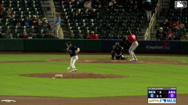 Kristian Robinson triples (1) on a fly ball to right fielder Sterlin Thompson.