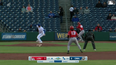 Dayne Leonard singles on a line drive to left fielder Drew Waters. Francisco Urbaez scores. Ivan Johnson to 2nd.