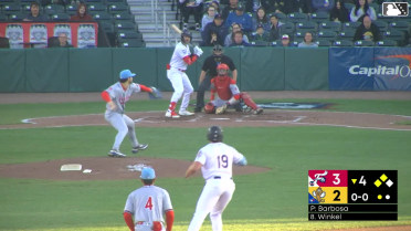 Patrick Winkel homers (1) on a fly ball to right center field. Victor Arias scores. Eddie Micheletti Jr. scores.