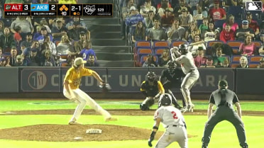 Callan Moss hit by pitch. Matt King scores. Keiner Delgado to 3rd. Jesus Castillo to 2nd.