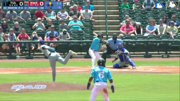Jack Pineda singles on a ground ball to center fielder Chris Newell. Rudy Martin Jr. scores.