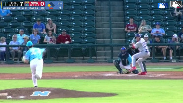Jose Izarra singles on a ground ball to right fielder Sam Kulasingam. Frank Rodriguez scores.