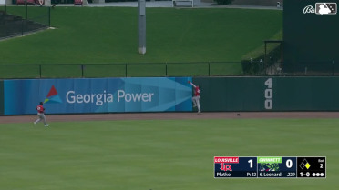 Rece Hinds' leaping catch into the wall