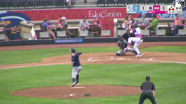 Danny Serretti out on a sacrifice fly to left fielder Chase Call. Druw Jones scores.