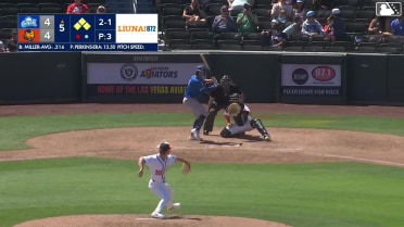 Noah Miller out on a sacrifice fly to center fielder Junior Perez. James Tibbs III scores.