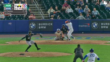 Cristian Pache singles on a ground ball to center fielder Enrique Bradfield Jr. Ryan Clifford scores.