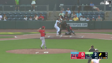 Patrick Clohisy singles on a ground ball to right fielder Kemp Alderman. Sandy León scores. Cal Conley scores.
