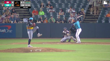 Adam Retzbach singles on a line drive to left fielder Garrett Pennington. Tavian Josenberger scores.