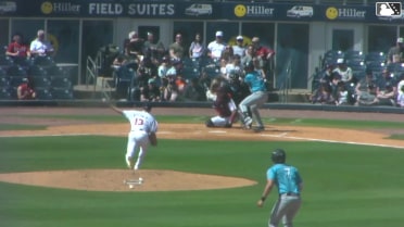 Drew Romo doubles (2) on a line drive to left fielder Tyler Black. Jacob Gonzalez scores. Jarred Kelenic scores.