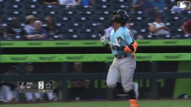 Brice Matthews clubs a first-pitch grand slam