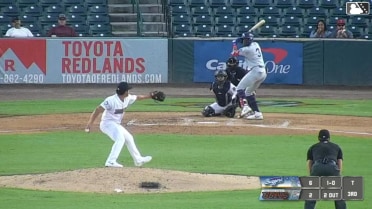 Mairoshendrick Martinus singles on a line drive to left fielder Cesar Quintas. AJ Soldra scores.