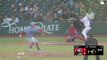 Victor Rodrigues singles on a line drive to center fielder Ian Petrutz. Nico Perez scores.
