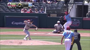 Blaze Jordan singles on a sharp line drive to right fielder Ben Gamel. César Prieto scores. Joshua Báez scores. Jimmy Crooks to 3rd.