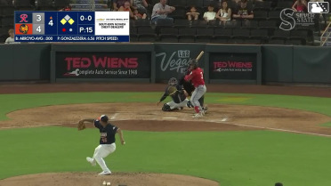 Michael Arroyo singles on a line drive to right fielder Brayan Buelvas. Victor Labrada scores. Brock Rodden to 2nd.