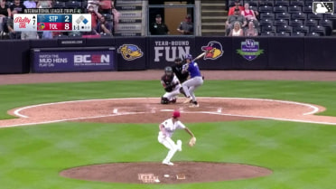 Tanner Schobel homers (2) on a fly ball to left field. Ben Ross scores.