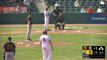 Trace Bright In play, run(s) to Jorge Burgos