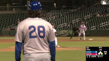 Carter Trice triples (3) on a sharp fly ball to center fielder Samuel Zavala. Ariel Armas scores.