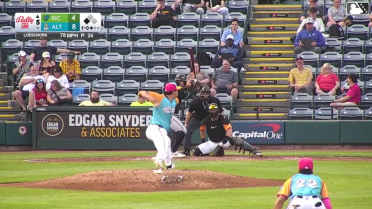 Charlie Szykowny out on a sacrifice fly to center fielder Lonnie White Jr. Parks Harber scores.