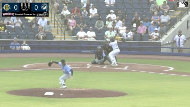 Luis Lameda homers (2) on a fly ball to left field.
