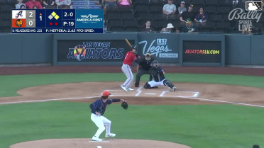 Andrew Velazquez singles on a line drive to center fielder Brayan Buelvas. Angel Ortiz scores. Luken Baker to 3rd. Andrew Velazquez to 2nd. Andrew Velazquez advances to 2nd, on a throwing error by center fielder Brayan Buelvas.