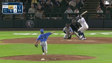 DJ Gladney homers (23) on a fly ball to left center field. Roderick Arias scores.