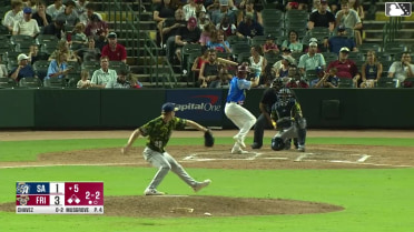 Frainyer Chavez out on a sacrifice fly to left fielder Tirso Ornelas. Sebastian Walcott scores.