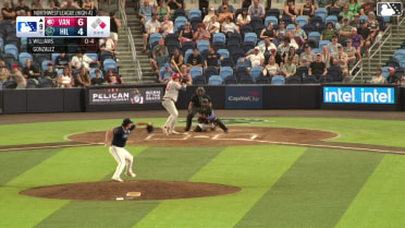 Peyton Williams doubles (17) on a sharp line drive to right fielder Avery Owusu-Asiedu. Eric Snow scores.
