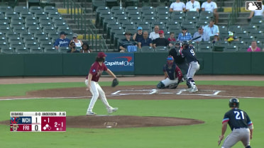 Kyle DeBarge singles on a line drive to center fielder Dylan Dreiling. Brandon Winokur scores. Caden Kendle scores.