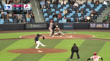 Brian Curley Ball to Tommy Hopfe
