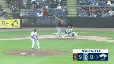 Isaiah Drake homers (5) on a fly ball to right field.
